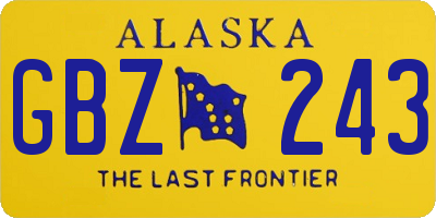 AK license plate GBZ243