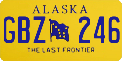 AK license plate GBZ246