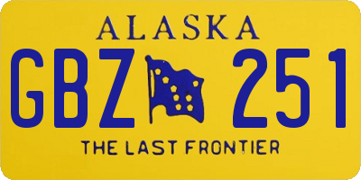 AK license plate GBZ251