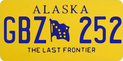 AK license plate GBZ252