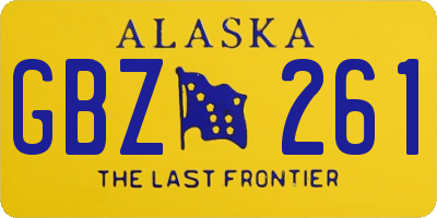 AK license plate GBZ261