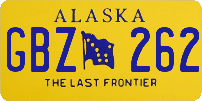 AK license plate GBZ262