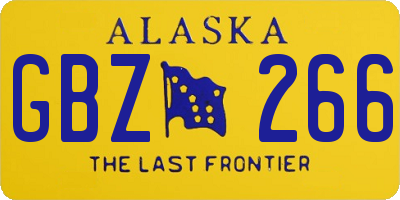 AK license plate GBZ266