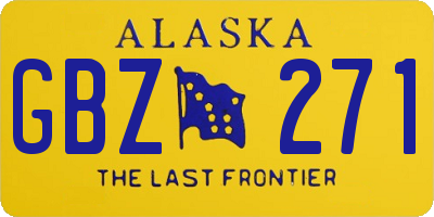 AK license plate GBZ271