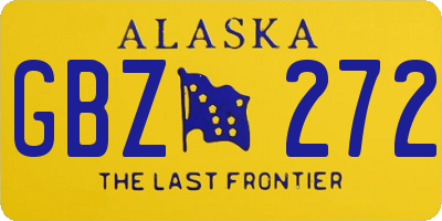 AK license plate GBZ272
