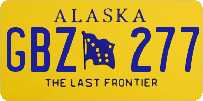 AK license plate GBZ277