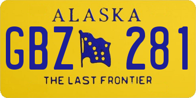 AK license plate GBZ281