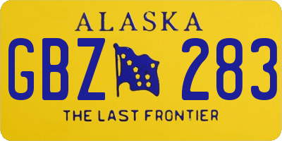 AK license plate GBZ283