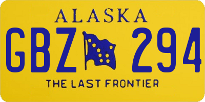 AK license plate GBZ294