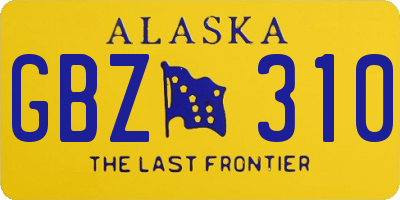 AK license plate GBZ310