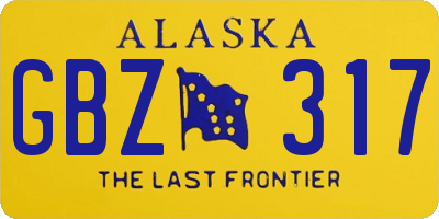 AK license plate GBZ317