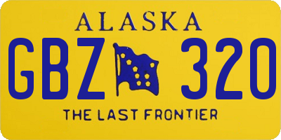 AK license plate GBZ320