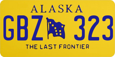 AK license plate GBZ323