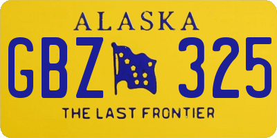 AK license plate GBZ325