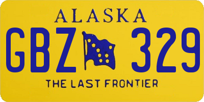 AK license plate GBZ329