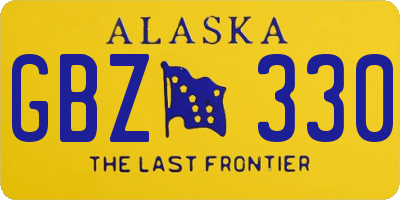 AK license plate GBZ330
