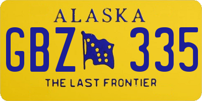 AK license plate GBZ335