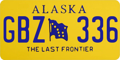 AK license plate GBZ336