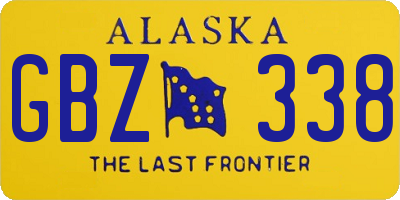 AK license plate GBZ338