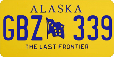 AK license plate GBZ339