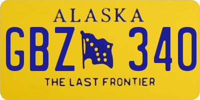 AK license plate GBZ340