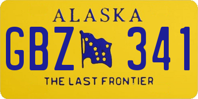 AK license plate GBZ341