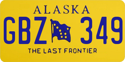 AK license plate GBZ349