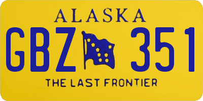 AK license plate GBZ351