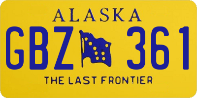 AK license plate GBZ361