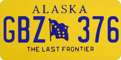 AK license plate GBZ376