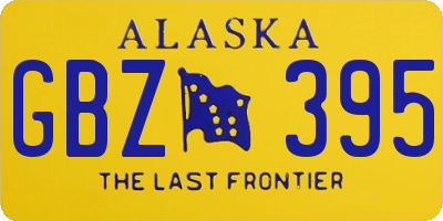 AK license plate GBZ395