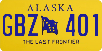 AK license plate GBZ401