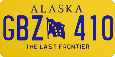 AK license plate GBZ410