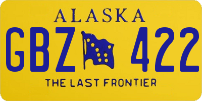 AK license plate GBZ422
