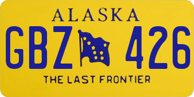 AK license plate GBZ426