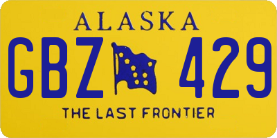 AK license plate GBZ429