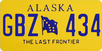 AK license plate GBZ434