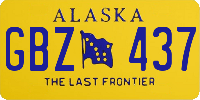 AK license plate GBZ437