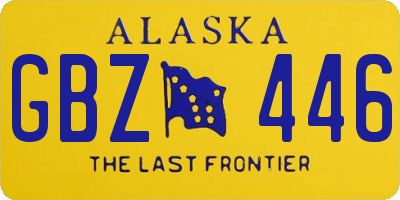 AK license plate GBZ446