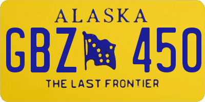 AK license plate GBZ450