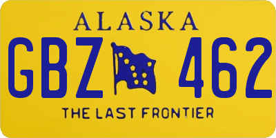 AK license plate GBZ462
