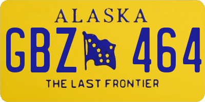 AK license plate GBZ464