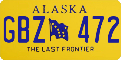 AK license plate GBZ472