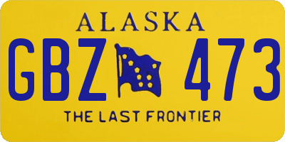 AK license plate GBZ473