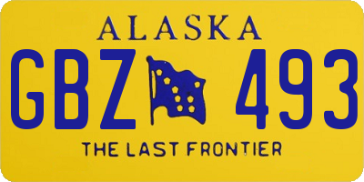 AK license plate GBZ493