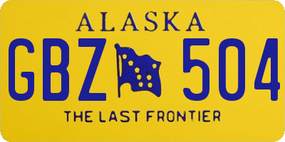 AK license plate GBZ504