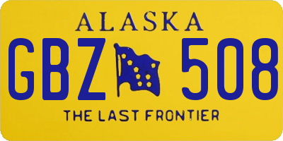 AK license plate GBZ508