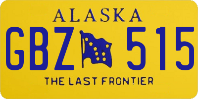 AK license plate GBZ515