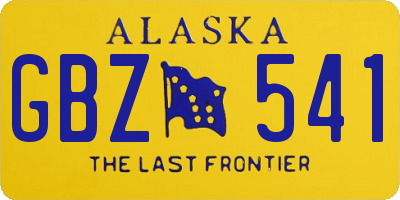 AK license plate GBZ541