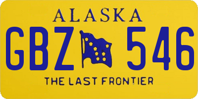 AK license plate GBZ546